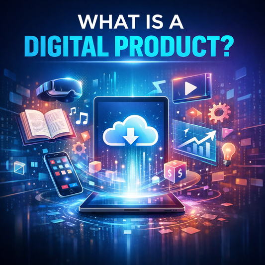 digital product examples on laptop including ebooks templates