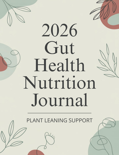 Printable Daily Gut Health & Nutrition Journal by SmartShopFinds showing pages for tracking digestion and nutrition details.