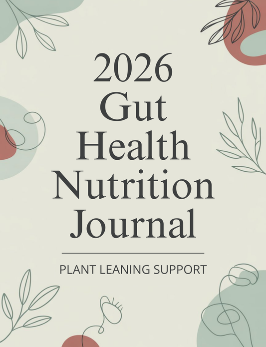 Printable Daily Gut Health & Nutrition Journal by SmartShopFinds showing pages for tracking digestion and nutrition details.