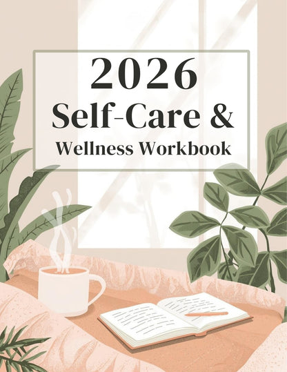 2026 Self-Care & Wellness Workbook by SmartShopFinds, a 50-page printable planner for habits, mindfulness, and personal growth.