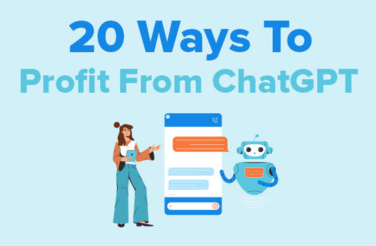 Digital eBook cover for 20 Ways To Profit From ChatGPT with PLR rights for freelancers and marketers