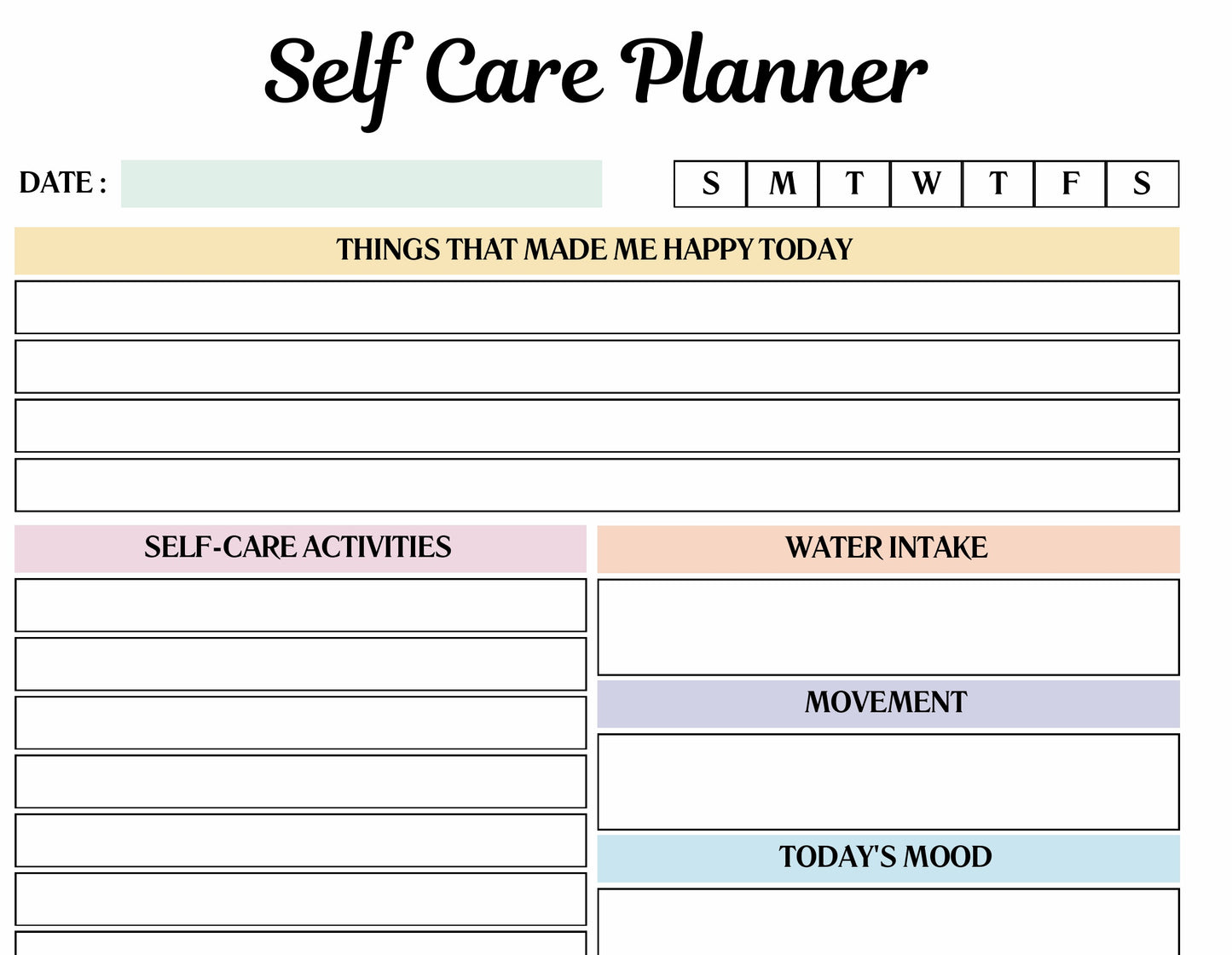 2026 Self‑Care & Wellness Workbook – 50‑Page Printable Planner for Habits, Mindfulness & Personal Growth