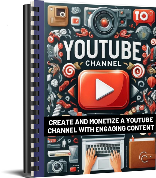 YouTube channel growth guide, eBook on creating content and monetizing videos through ads and sponsors